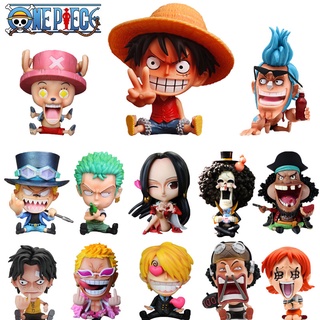 ฟิกเกอร์อนิเมะ ONE PIECE Luffy Zoro Ace 14 แบบ ของเล่นสําหรับเด็ก