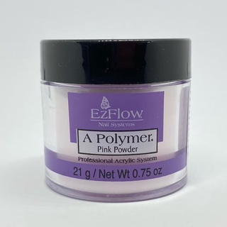 ผงอะคริลิกสีชมพูใส Pink 3ขนาด 0.75oz./4oz./8oz. A-polymer Ezflow  ของแท้จาก🇺🇸 USA. พร้อมส่ง