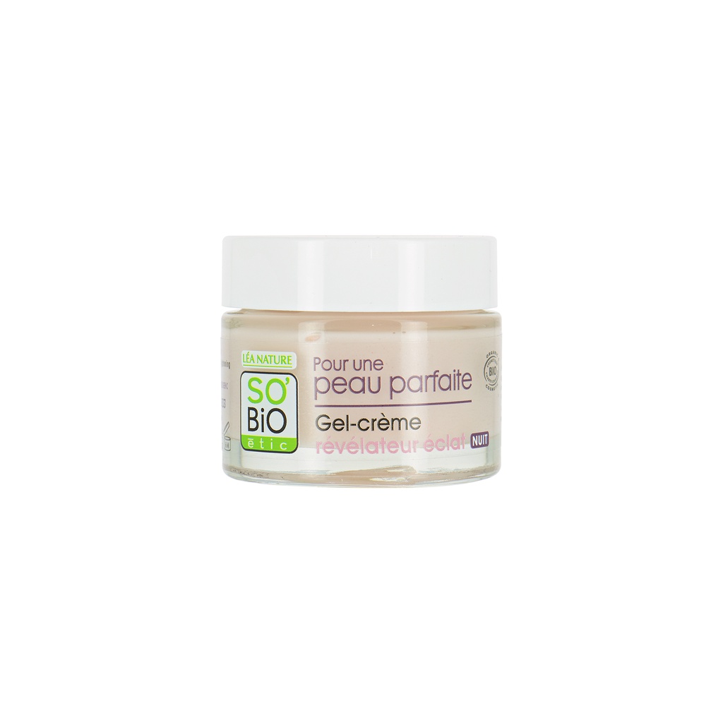 SO'BiO etic | Peau Parfaite Radiance Revealing Gel-Cream Night 40 ml.(สลีปปิ้ง มาส์ค ลดสิว รอยดำ รอยแดง ผิวกระจ่างใส)
