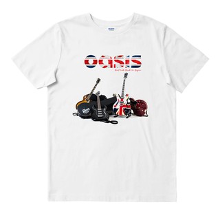 เสื้อยืดโอเวอร์ไซส์Oasis - เกียร์สีขาว | เสื้อยืด พิมพ์ลายวงดนตรี | เพลงเมอร์ช | Unisex | วงดนตรี MERCH | เสื้อยืด พิมพ์