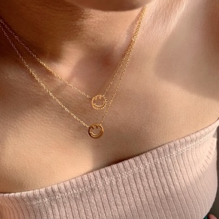 (สั่งในไลฟ์สด🔥ลด50%)✨Smiley Necklace 18k🫥