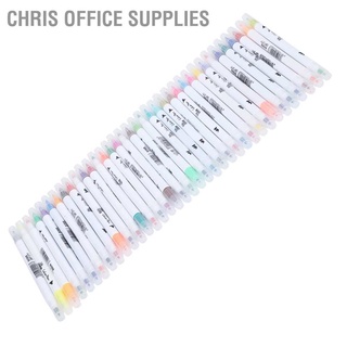 Chris office Supplies 36pcs Marker Pen Set Twin Tip Soft Head Washable Security Colorful Child Hand‑Painted Tool