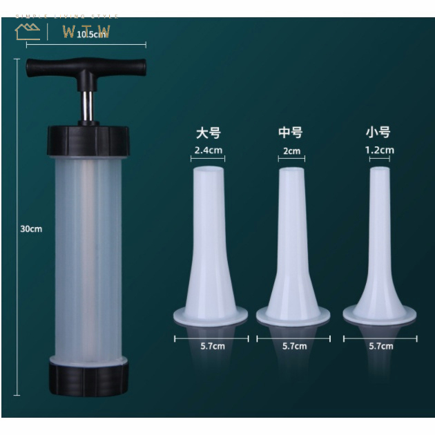 เครื่องเตรียมอาหารในครัว กระบอกอัดไส้กรอก ไส้กรอก 3 หัวเปลี่ยนได้ กดไส้กรอก อุปกรณ์ทำไส้กรอก - รูปที่ 5