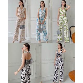 📌ทักก่อนสั่ง📌ชุดเซท2ชิ้น เสื้อคล้องคอ อก30”-36”+กางเกงขายาว me2