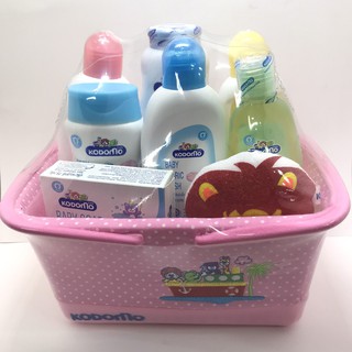 Kodomo Gift Set ชุดของขวัญ โคโดโม สำหรับเด็กแรกเกิด (ตะกร้าสีชมพู)