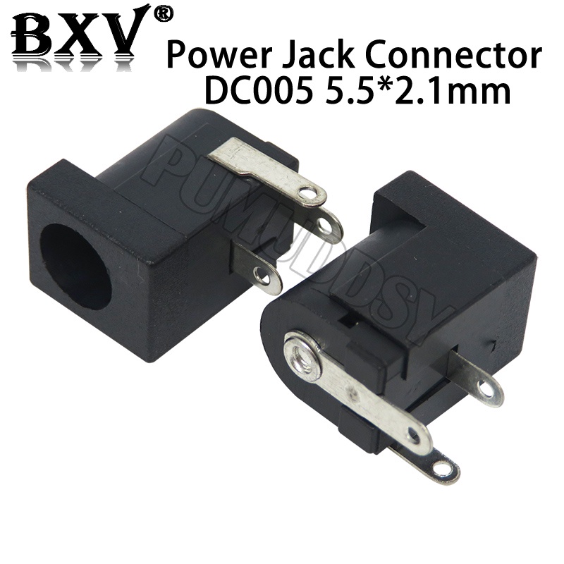 10PCS DC-005 สีดําและสีขาว DC Power Jack Socket Connector IBUW DC005 5.5*2.1 มม.2.1 ซ็อกเก็ตรอบเข็มใ