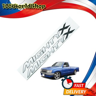 สติ๊กเกอร์ Mighty-X Sticker Toyota Toyota Mighty-X  ขาว-ดำ จำนวน 2 ชิ้น