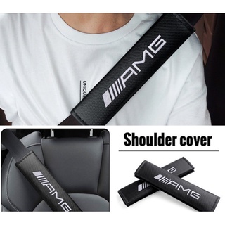 ราคาต่อ 2 ชิ้น หุ้มเบลท์ เอเอ็มจี เบนซ์ ลายเคฟล่า Car Safety Seat Belt Cover For Mercedes Benz W202 W203 W204 W208 W210