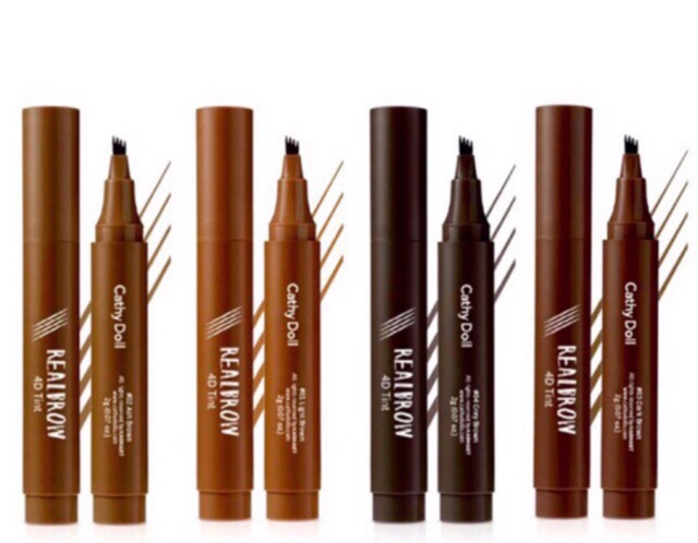 (โฉมใหม่)Cathy Doll เคที่ดอลล์ เรียลโบว์ ดินสอเขียนคิ้ว 4 มิติ Real Brow 4D Tint 2g.พ