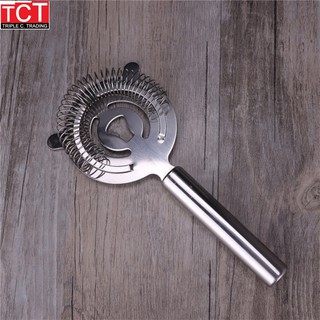 Cocktail Strainer สแตนเลส  ทรงแบน แบบมีสปริง อุปกรณ์บาร์