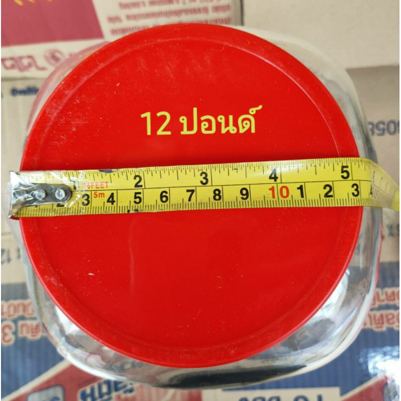 โหลแก้วเหลี่ยม-ฝาแดง 12 ปอนด์ (5.5 ลิตร) - รูปที่ 2