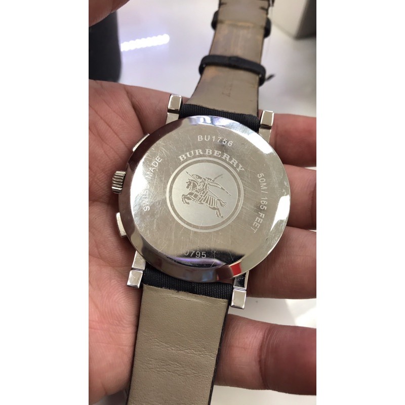 นาฬิกาBurberry 42mm Men's BU1756 Beat Check Grey and Black Chronograph Dial  Watch | Shopee Thailand