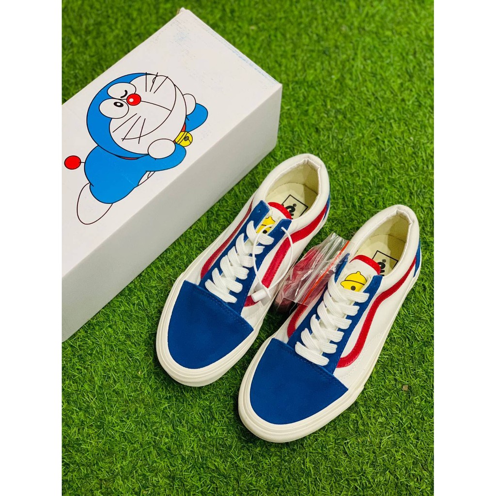 Doraemon x VANS OG Old Skool LX White Blue Red จัดส่งฟรี-เก็บเงินปลาย ...