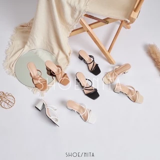 รองเท้าส้นสูง 2.5 นิ้ว หนังนิ่ม 3 เส้น (งานคุณภาพ) ใส่สวย หรู ดูแพง SHOESNITA* พร้อมส่ง