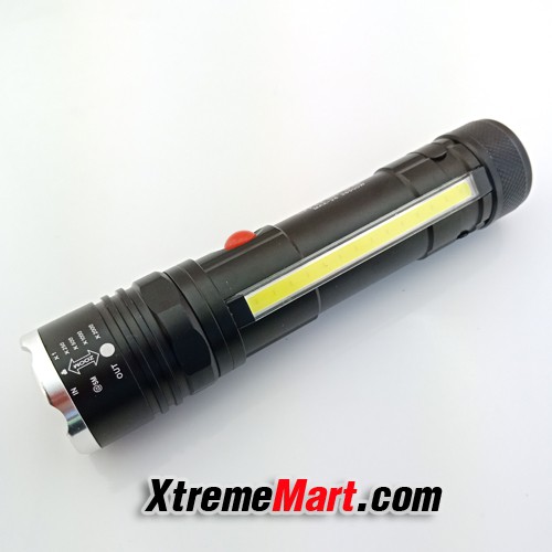 ไฟฉายซูม T6-26 / / JX-409 COB 1000Lumens 4 โหมด มีแม่เหล็กด้านท้าย Front & Side Lights Zoomable Tactical LED Flashlight ราคา ถูกที่สุด ดีลบีเคเค แกลเลอรีภาพที่ 4