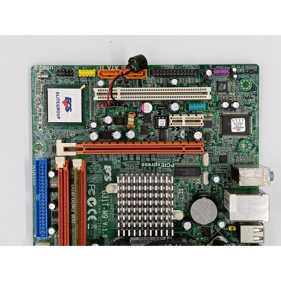 เมนบอร์ด ECS  G31T-M9  + CPU  Intel® Dual Core E5700 + แรม 2 GB.