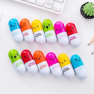 ปากกา ปากกาลูกลื่น หมึกน้ำเงิน ปากาลูกลื่นหมึกน้ำเงิน ปากกาแคปซูล capsule ballpen#H002