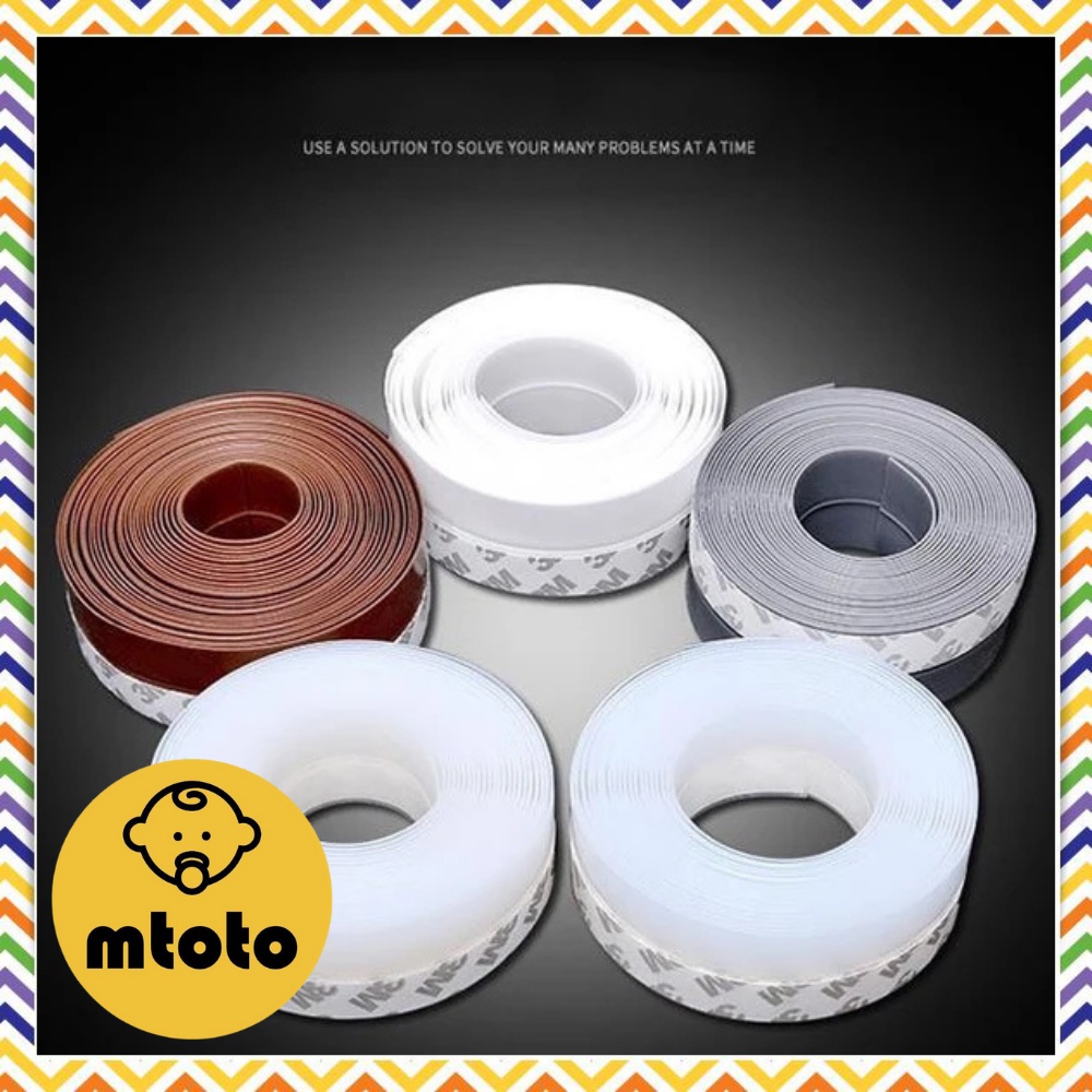 MTOTO ยางซิลิโคนประตู เทปกันฝุ่นกันแมลง เทปติดขอบประตู ขอบหน้าต่าง ขนาด 25 มม. มี 4 สี