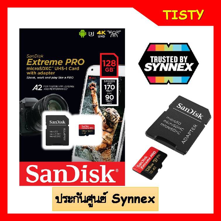 SanDisk Micro SDXC Extreme Pro 128 GB  อ่าน 170MB/s เขียน 90MB/s