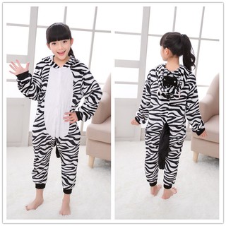 ใช้โค้ด BAAPR20 ลดเพิ่ม 20% ชุดนอนเด็กชายชุดม้าลาย Kigurumi Cosplay ชุดนอน Onesie Sleepwear ชุดนอน