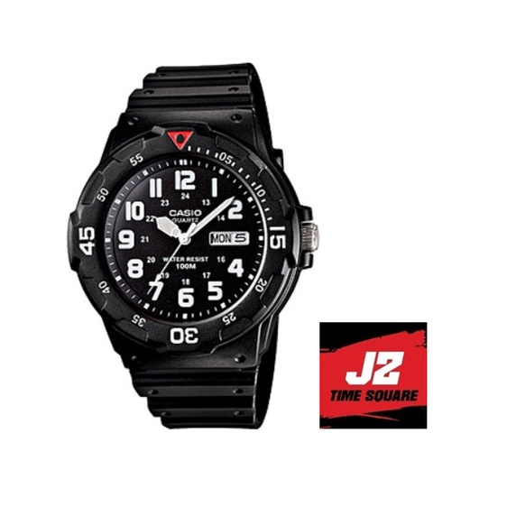 Casio ของแท้ 100% นาฬิกาผู้ชายทางการ MRW-200H-1B สายยางประกัน CMG