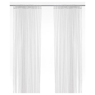 LILL  ผ้าม่าน ผ้าม่านโปร่ง 1 คู่, ขาว 280x250 ซม. By IKEA