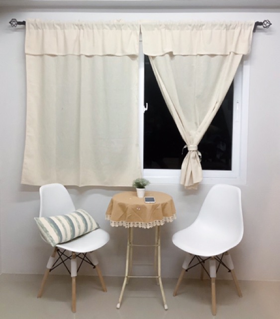 แนะนำ ผ้าม่าน ผ้าม่านหน้าต่าง ผ้าฝ้ายสีธรรมชาติ กว้าง110สูง130ซม แต่งโคเชต์เล็กชายบนม่าน ผ้าม่านผ้าฝ้าย ผ้าม่านวินเทจ ราคาพิเศษ มีเก็บเงินปลายทาง