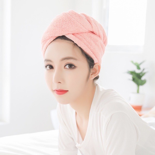 หมวกผ้าคลุมผม สำหรับอาบน้ำ พร้อมส่ง #E-0045