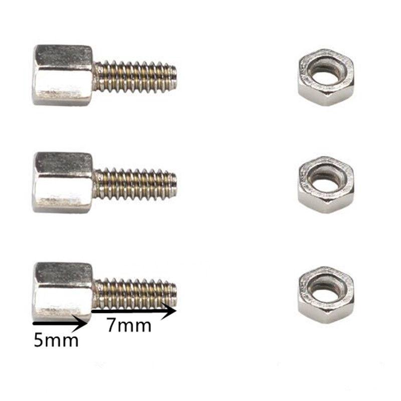 5Sets 5+7mm Header Plate Bracket Stud Bolt &amp; Nut Nuts Screw