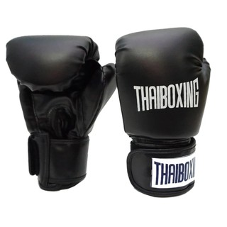 THAIBOXING  นวมหนังเทียม  สีดำ