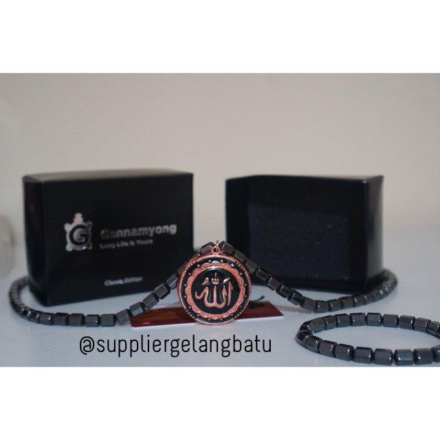 สร้อยคอเพื่อสุขภาพ LAFADZ ALLAH ROSEGOLD BANAMYONG ใบรับรอง IDP ของขวัญสร้อยข้อมือของขวัญสําหรับแม่แ