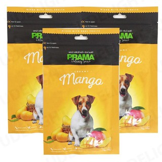 ขนมสุนัข Prama Stick รสครีมมะม่วง 70กรัม (3 ห่อ) PRAMA Dog Treat Creamy Mango Dog Snack 70g (3 bags)