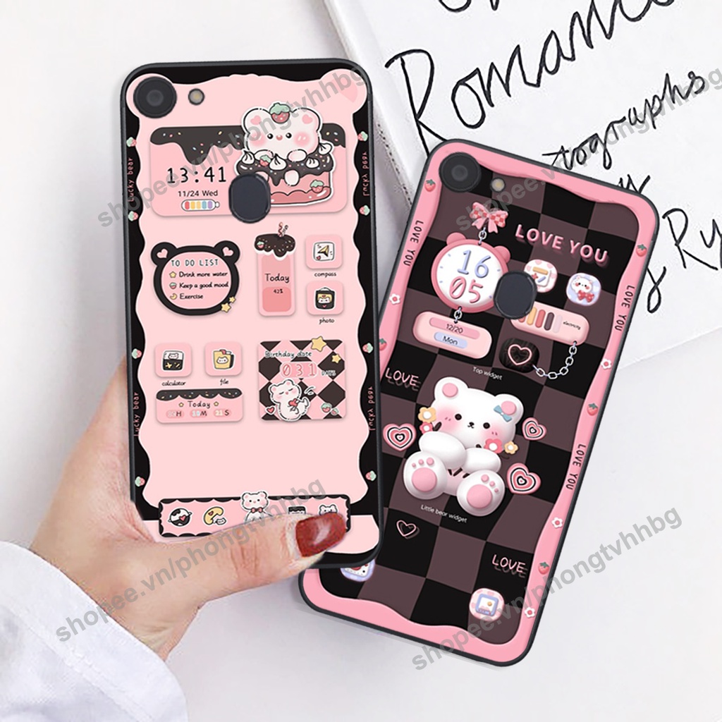 หมีน่ารักสวย กระต่ายขาว และเคสนาฬิกาสําหรับ Oppo F5 / F5 Youth / F7 / F7 Youth