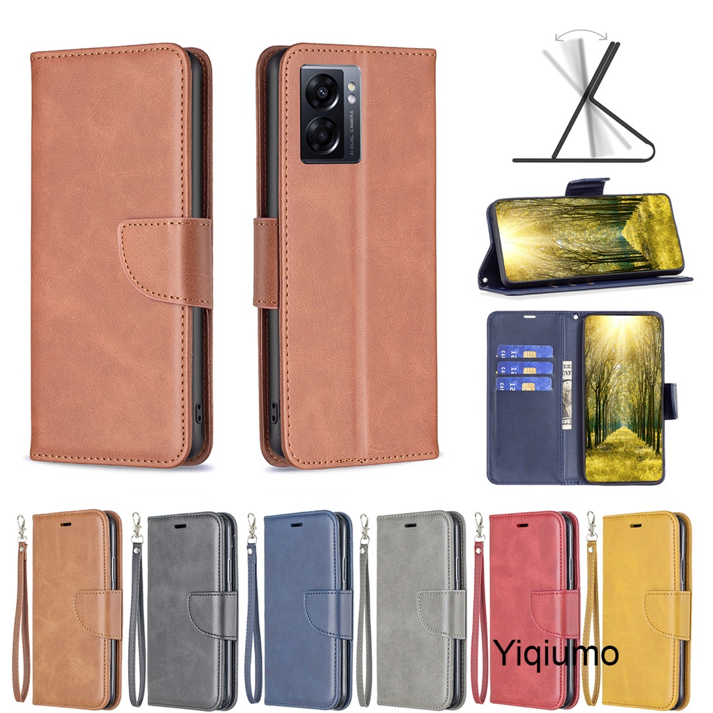 Yiqiumo หรูหราหนัง OPPO A5 A9 2020 A94 A7 A5 A5X A3S A12E A72 A52 A92 A31 A81 F19 Pro Plus Reno 5Z 5