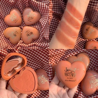 ปัดแก้มสีพีชรูปหัวใจ No.81128 คิส บิวตี้ Kiss Beauty Sweet Heart Blusher แก้มระเรื่อดูสุขภาพดี ธรรมชาติมากๆเลยค่ะ