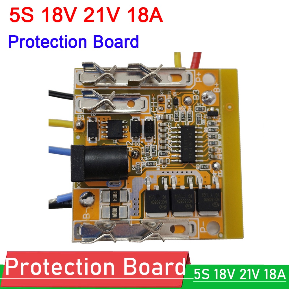 5S 18A BMS 18V 21V 18650 Li-ion แบตเตอรี่ลิเธียมป้องกัน BMS สําหรับไขควงไฟฟ้าเครื่องมือ 3.7V 5 CELLS