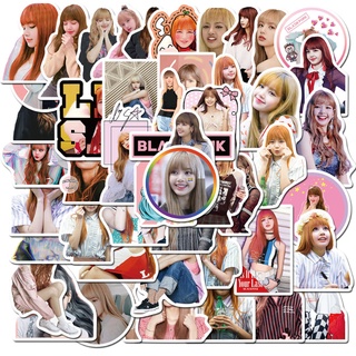 สติกเกอร์ ลาย Blackpink Lisa สําหรับตกแต่งสมุดภาพ กระเป๋าเดินทาง แล็ปท็อป 50 ชิ้น