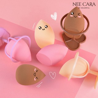 Nee Cara ฟองน้ำเกลี่ยรองพื้น พร้อมที่วางขาตั้งสำหรับฟองน้ำ Beauty Blender Sponge รหัส N201