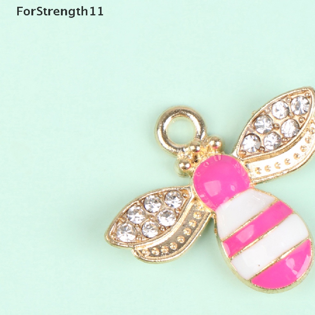 ForStrength 10Pcs Enamel Cute Animal Bee Charms Pendant For Women Necklaces Jewelry Making . #3