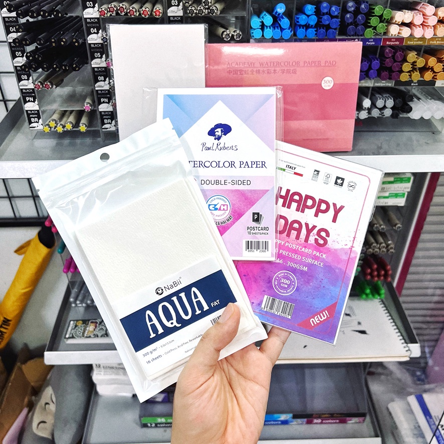 [GIFT] ชุดกระดาษสีน้ํา Happy, Nabii พอลรูเบนส์ แคนสัน ฯลฯ...