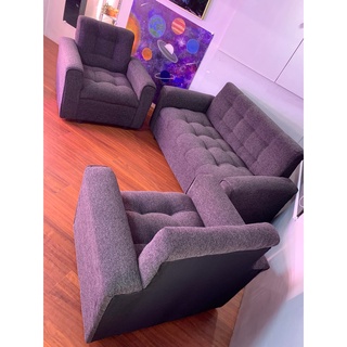 AMBASSADOR SOFA SET GRAY FABRIC