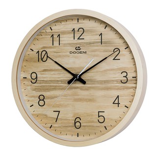 DOGENI Wooden Wall Clocks นาฬิกาแขวนไม้ รุ่น WNW020LB (สีน้ำตาล)