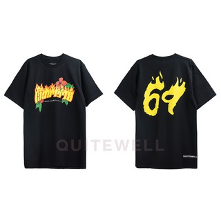 เสื้อยืดโอเวอร์ไซส์QWT73-1 ฮาวาย BLACKkS-3XL