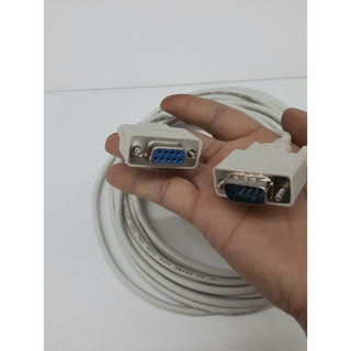 สาย RS232 DB9 5 เมตร หัวผู้เมีย ใช้ต่อกับคอม มี 9 pin สัญญานดี แข็งแรงทนทาน