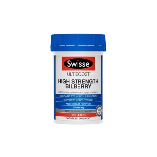 Swisse Ultiboost High Strength Bilberry 30 Tablets (EXP:02 2024) บำรุงและปกป้องสายตาด้วยบิวเบอรรี่ ออสเตรเลีย 30 เม็ด