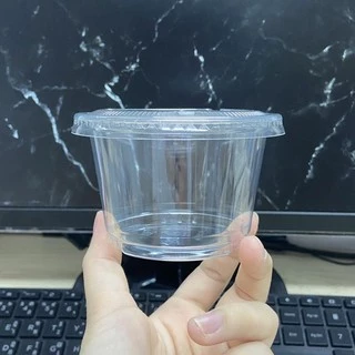 ถ้วยไอติมพลาสติกทรงเตี้ย 9 ออนซ์ ปากแก้ว 92 มิล ice cream pet cup ชุดแก้วพร้อมฝา (50ใบ)