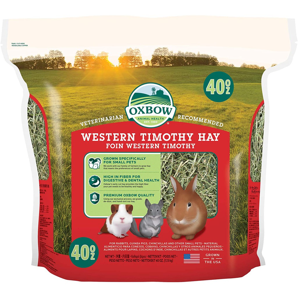 OXBOW WESTERN TIMOTHY 40 OZ หญ้าทิโมธี 1.13 กก.