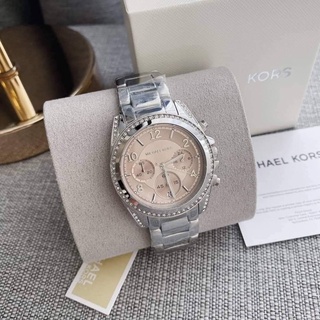 MichaelKors MK6761 สีเงิน หน้าปัดสีโทนชมพูอ่อน