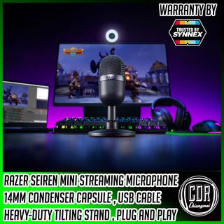 RAZER SEIREN MINI Ultra-compact Streaming Microphone (BLACK/WHITE/PINK) (รับประกันSYNNEX 1 ปี)