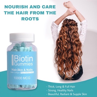 Kovy Biotin gummy | Hair skin nails vitamin gummy + Collagen+ vitamin C E B